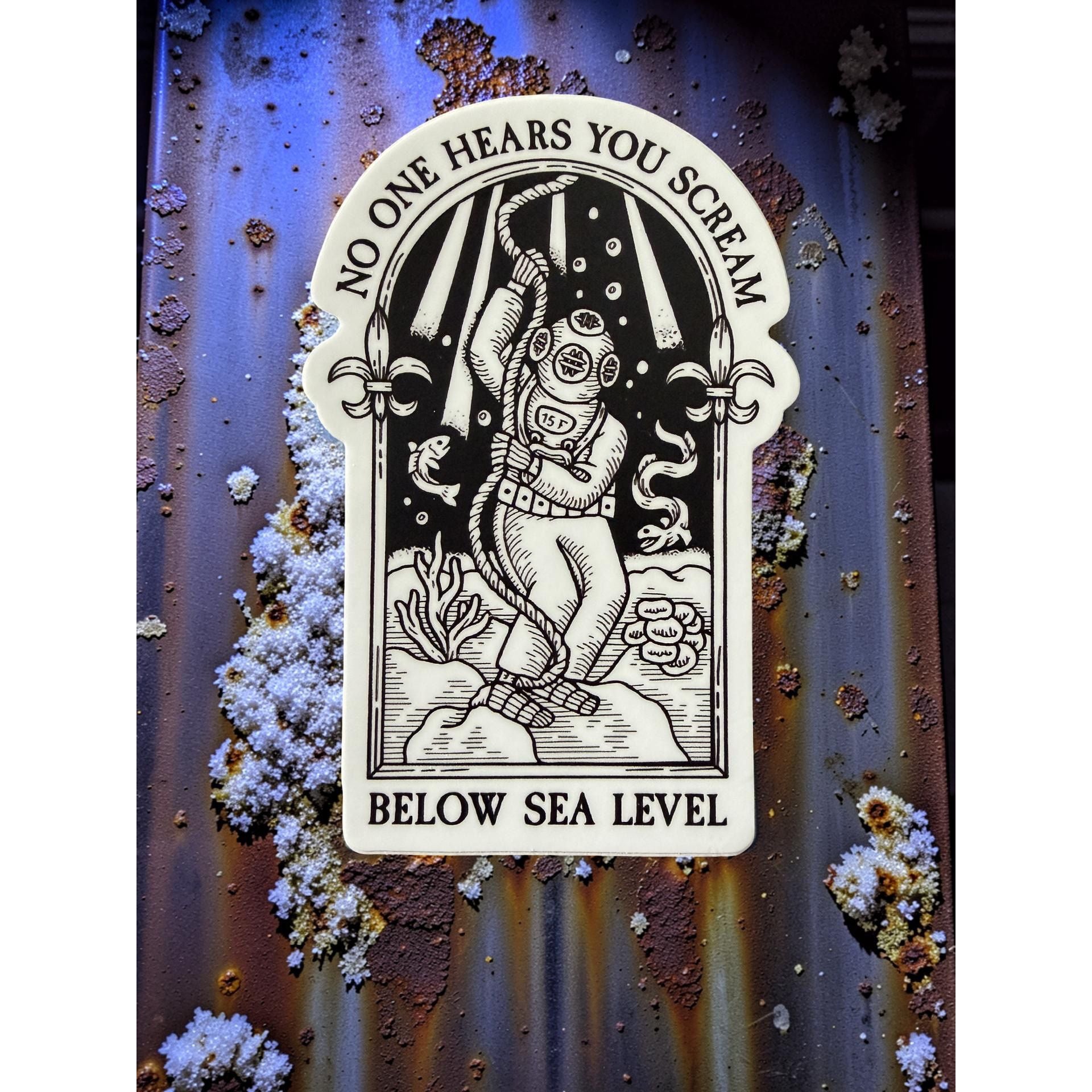 Below sea level sticker