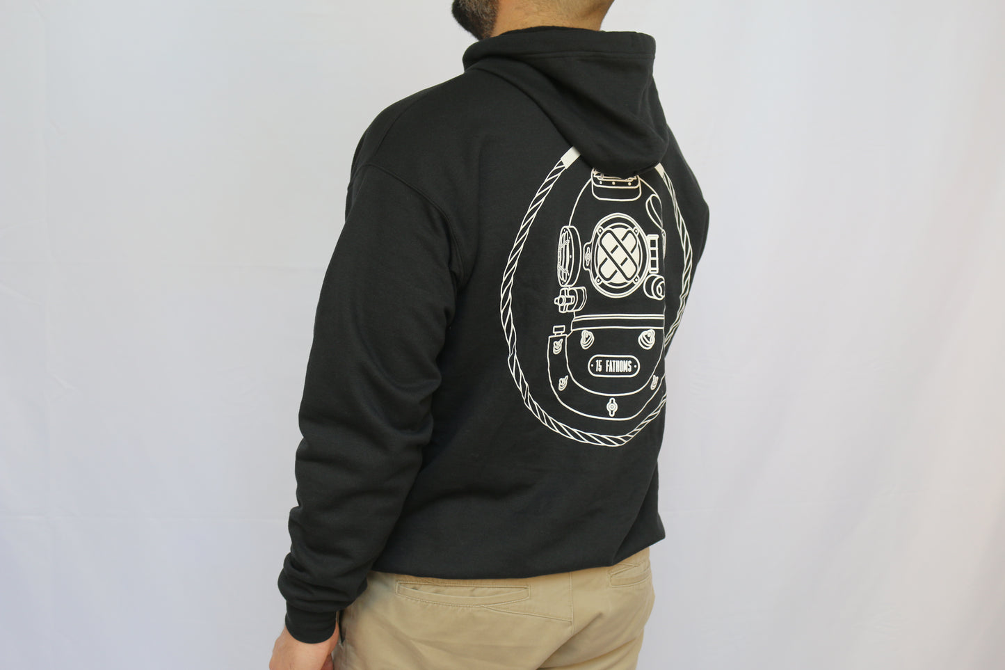 Your favorite design now displayed loud and proud on the back of a super comfy, wash tested zip up hoodie! Let them know divers have arrived with this slick new outerwear.