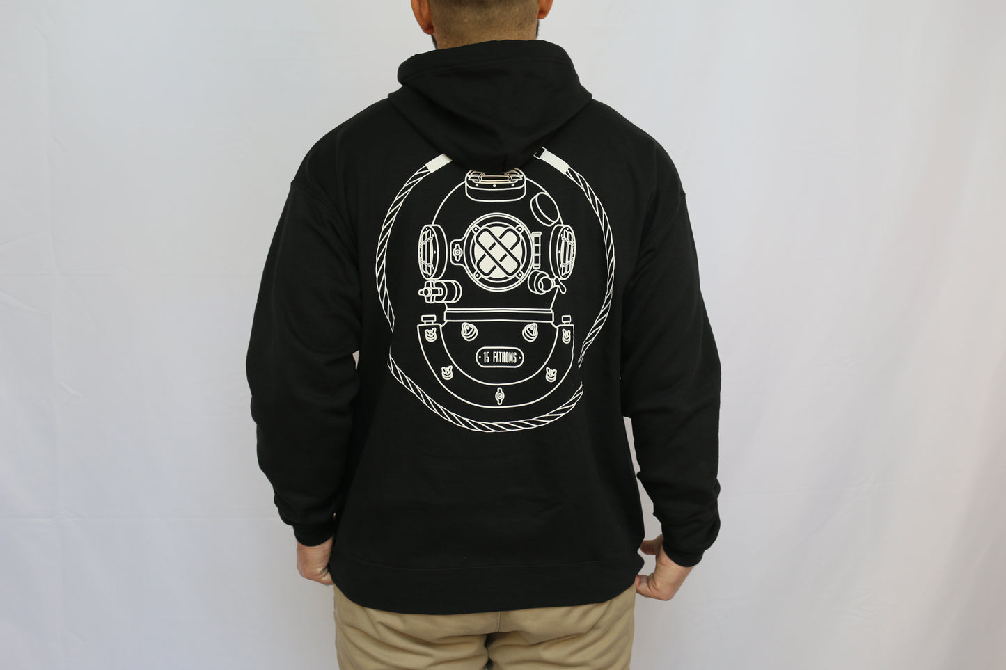 Your favorite design now displayed loud and proud on the back of a super comfy, wash tested zip up hoodie! Let them know divers have arrived with this slick new outerwear.