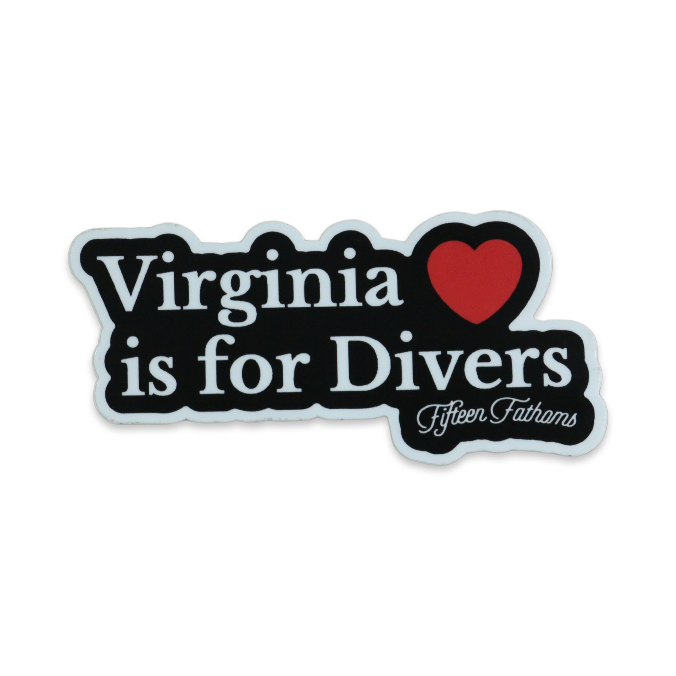 Virginia is for Divers Sticker on white background