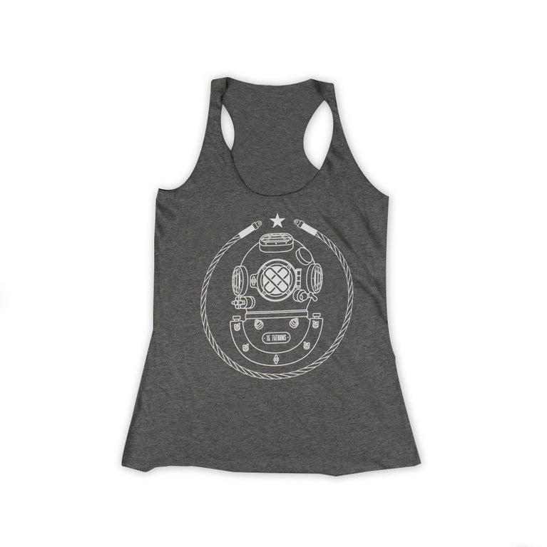 Women's Iconic MK-5 Racerback Tank Top - Grey – 15 Fathoms